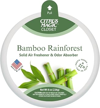 Citrus Magic For Closets Odor Absorbing Solid Air Freshener, 8-Ounce. Bamboo Rainforest