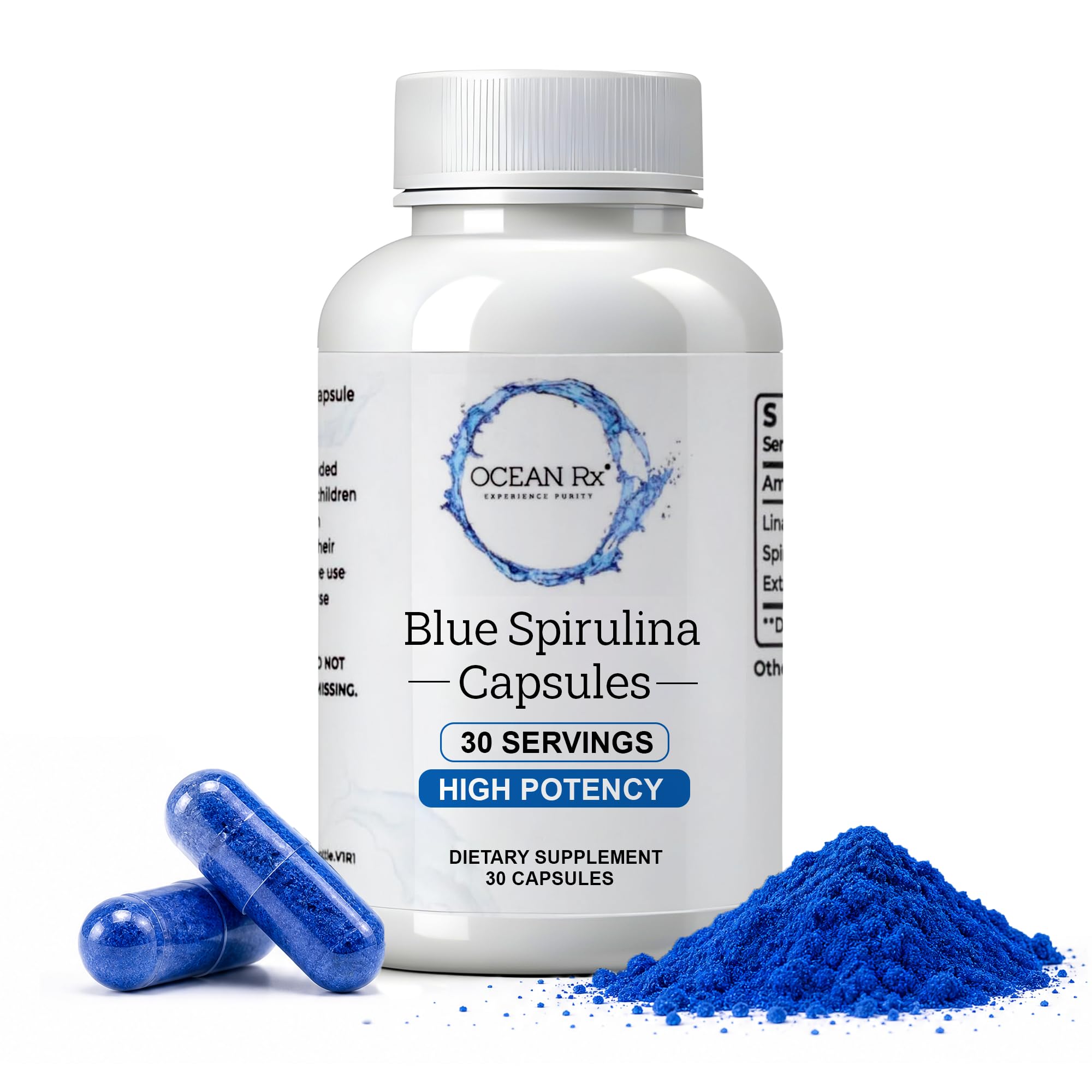 Amazon.com: Ocean Rx Pure Blue Spirulina Capsules | Natural
