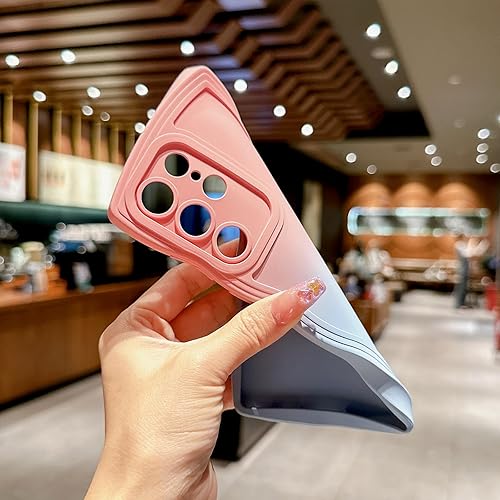 Miniatura 6 de Funda compatible con Samsung Galaxy S22 Ultra 5G, bonito marco ondulado de color degradado, a prueba de golpes, funda protectora suave (azul vino