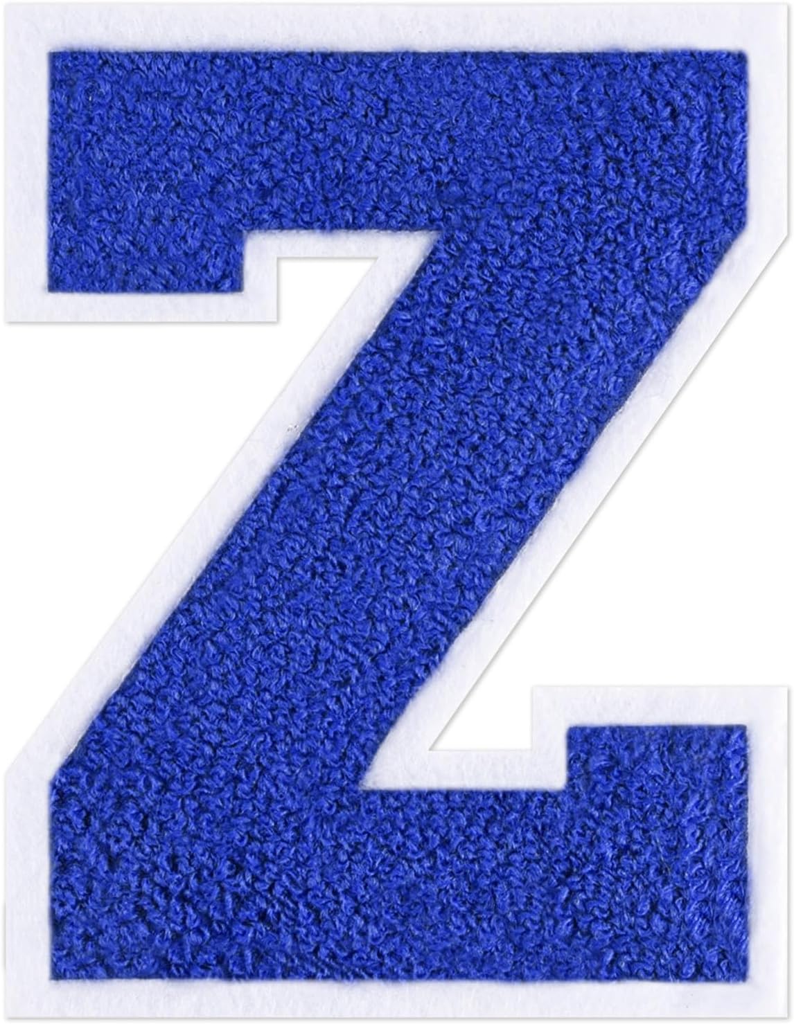 QianSiLi 4.5 Inch Chenille Iron On Letters for Clothes Varsity Letter Patches Embroidered Patch Iron On Patches for Clothing Varsity Jacket Hoodie (Blue,Z)