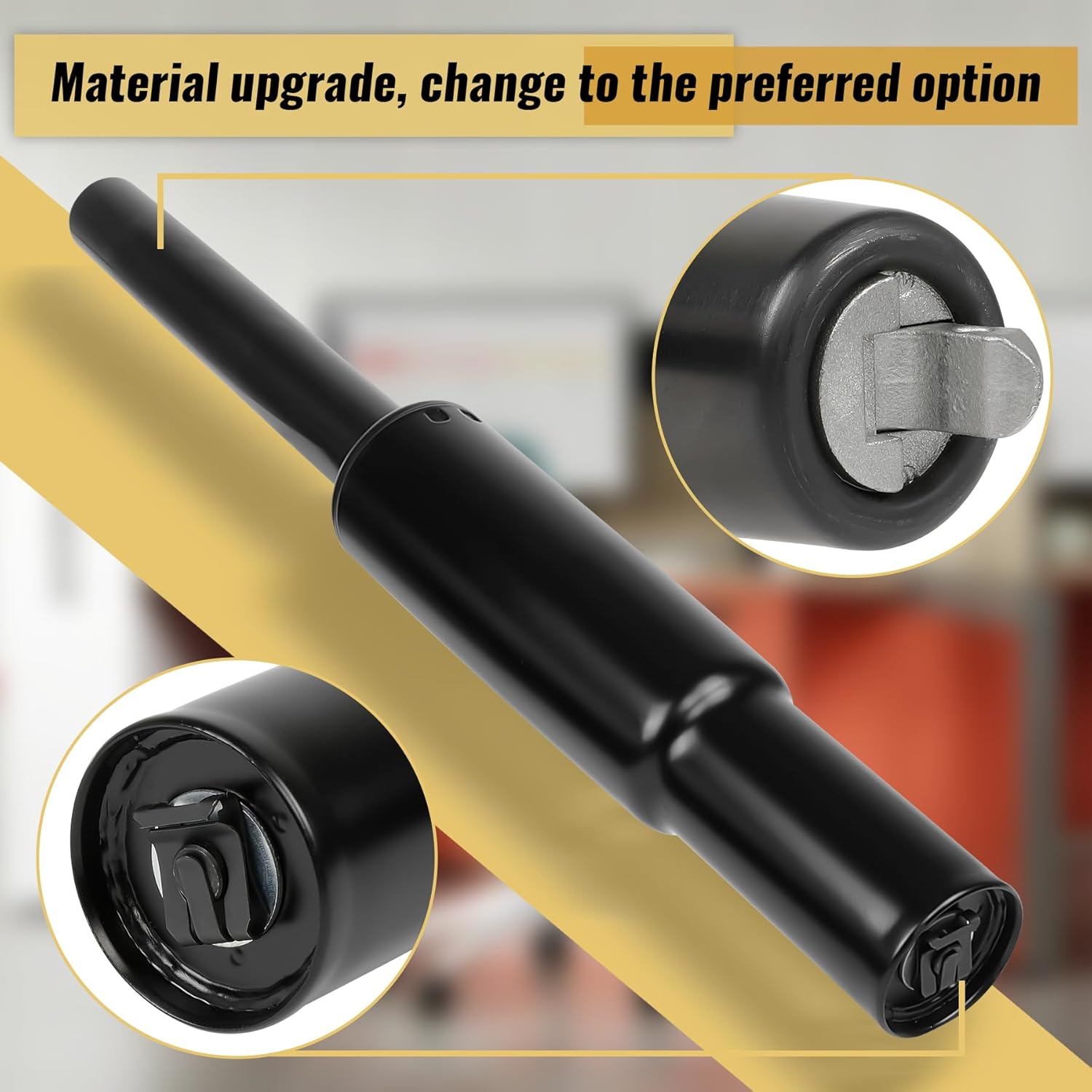 Office Chair Cylinder Replacement for Steelcase Leap V2 Office Chair, 4.5" Height Adjustment, 350N Load Capacity, Black