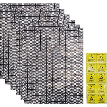 20 Pack Anti Static Bags with Anti-Static Sticker 30x40cm Open Top ESD Shielding Anti-Static Bag for Electronic Components