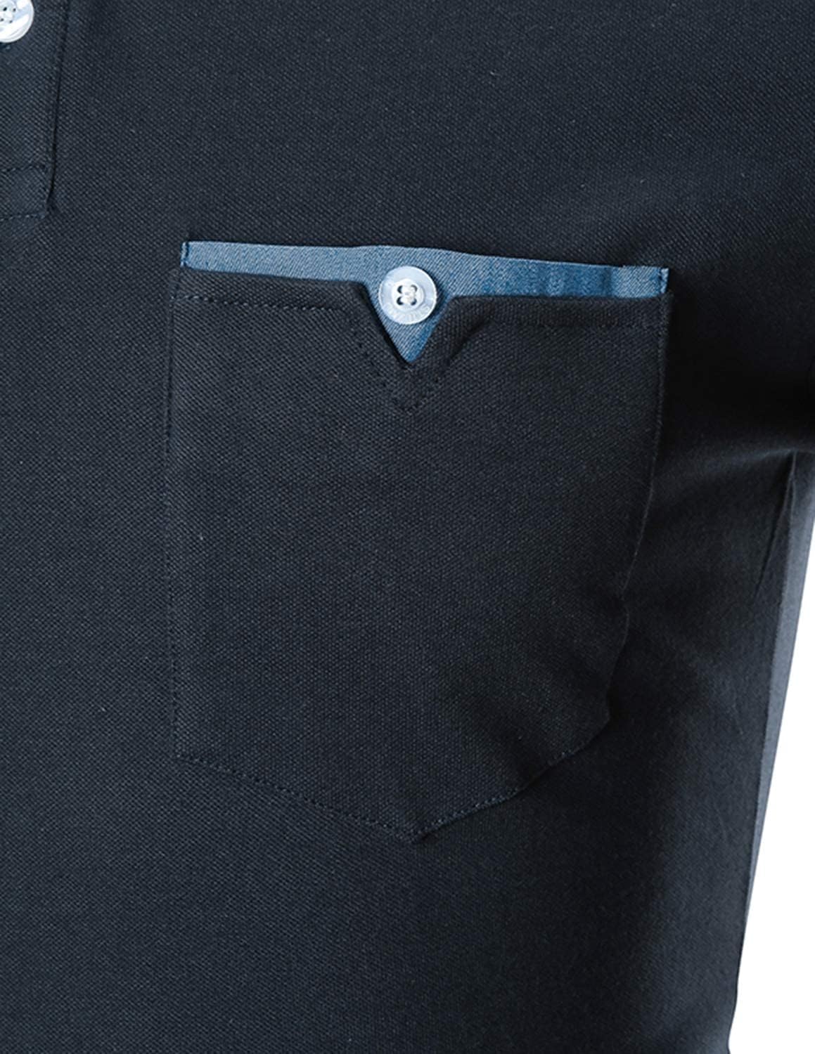 GHYUGR Men's Long Sleeve Polos Contrasting Colors Design Golf T-Shirt Casual Polo Shirts - Image 4