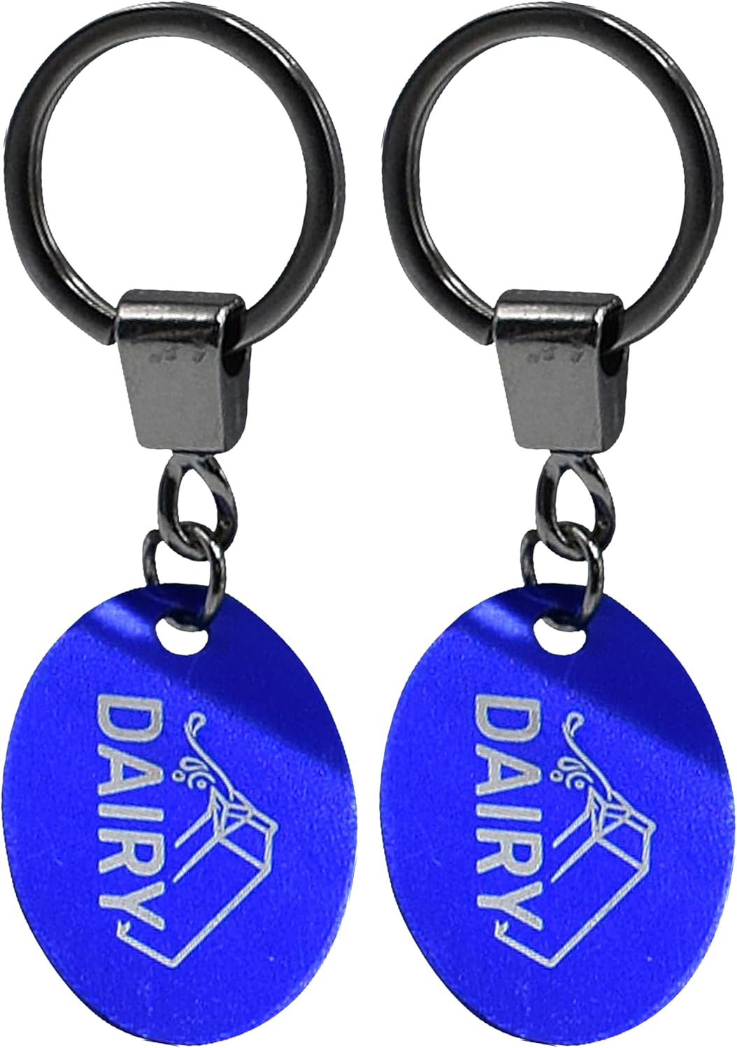 The Kosher Cook Parve Green Keyrings - Pack of 2 - Key Chain Ring to Kosher Tag and Label Utensils, Cutlery and Kitchen Items - Heat Resistant and Dishwasher Safe - Color Coded Kitchen Tools