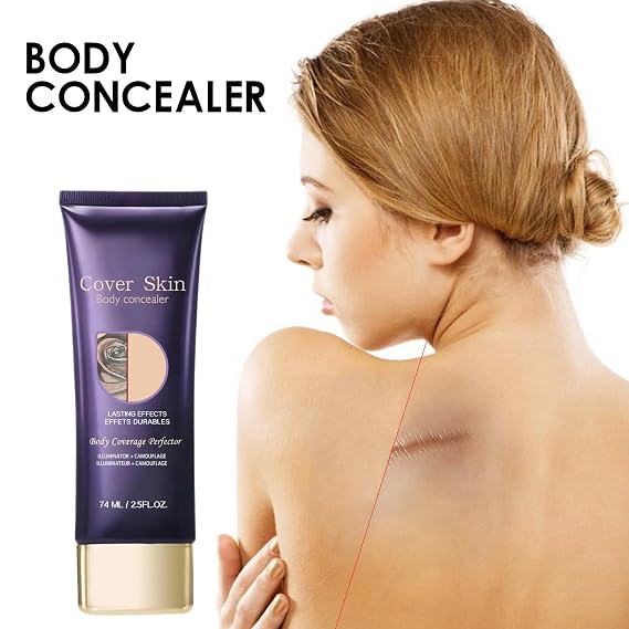 Body Coverage Perfector, Tattoo Cover Up Makeup Waterproof, Full Coverage Foundation for Face & Body, Natural Finish, 80ml(1pc)