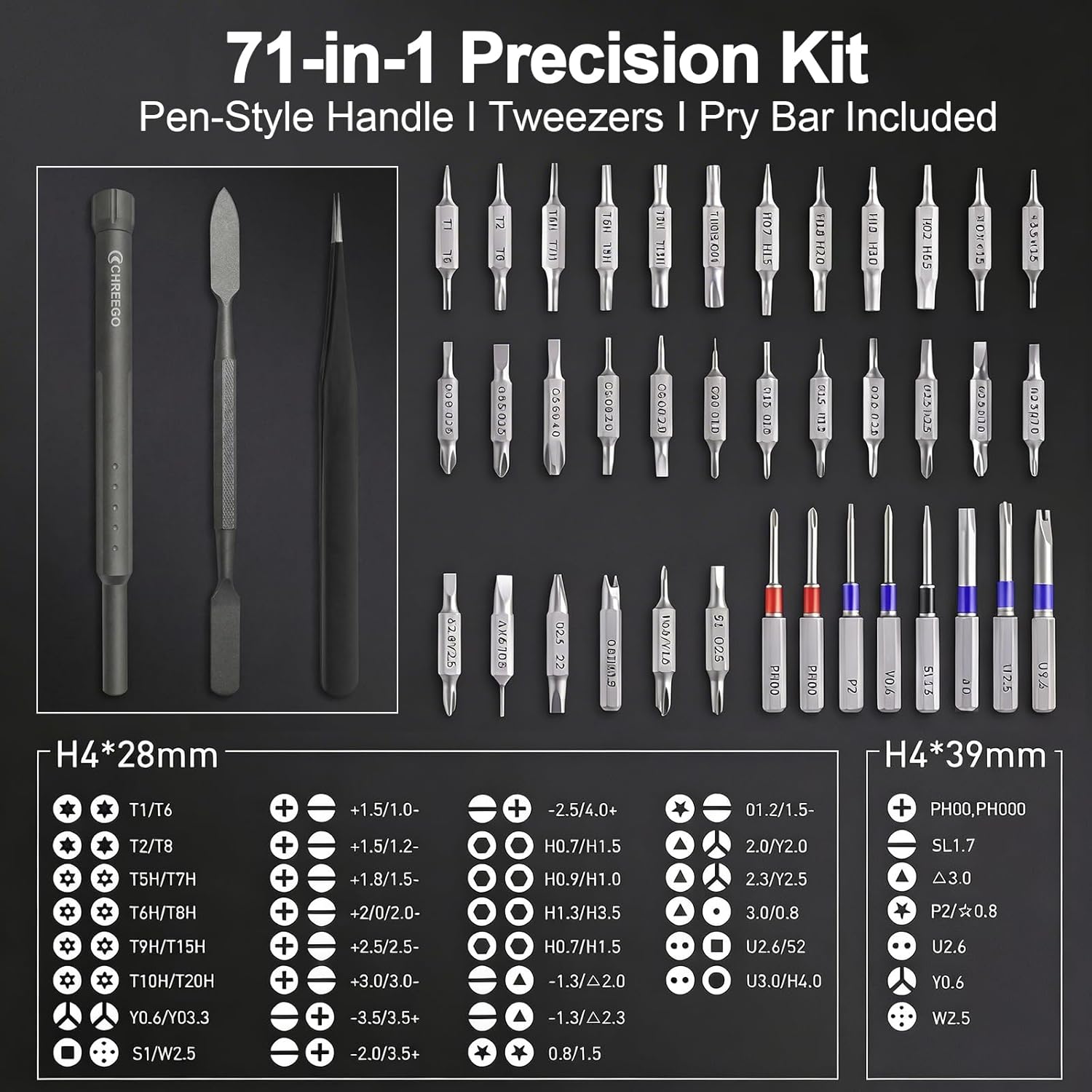 71-in-1 Precision Screwdriver Set, Small Screwdriver Set with Magnetic Bits, Mini Screwdriver Kit with Case, Portable Repair Multi-Tool for DIY, Jewelers, Phone, PC, Glasses, Watch, Toys