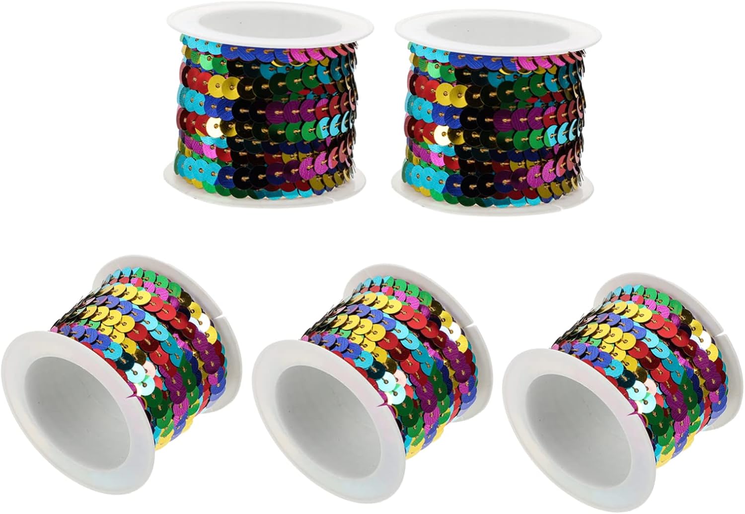 Flat Sequin Strip Roll Craft Embellishments DIY Sequin Ribbon Roll Trim Strip Paillette Decorative Accessories