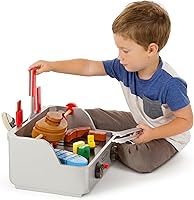 Vista 8 de Melissa & Doug Rotisserie and Grill Wooden Barbecue Play Food Set (24 pcs)