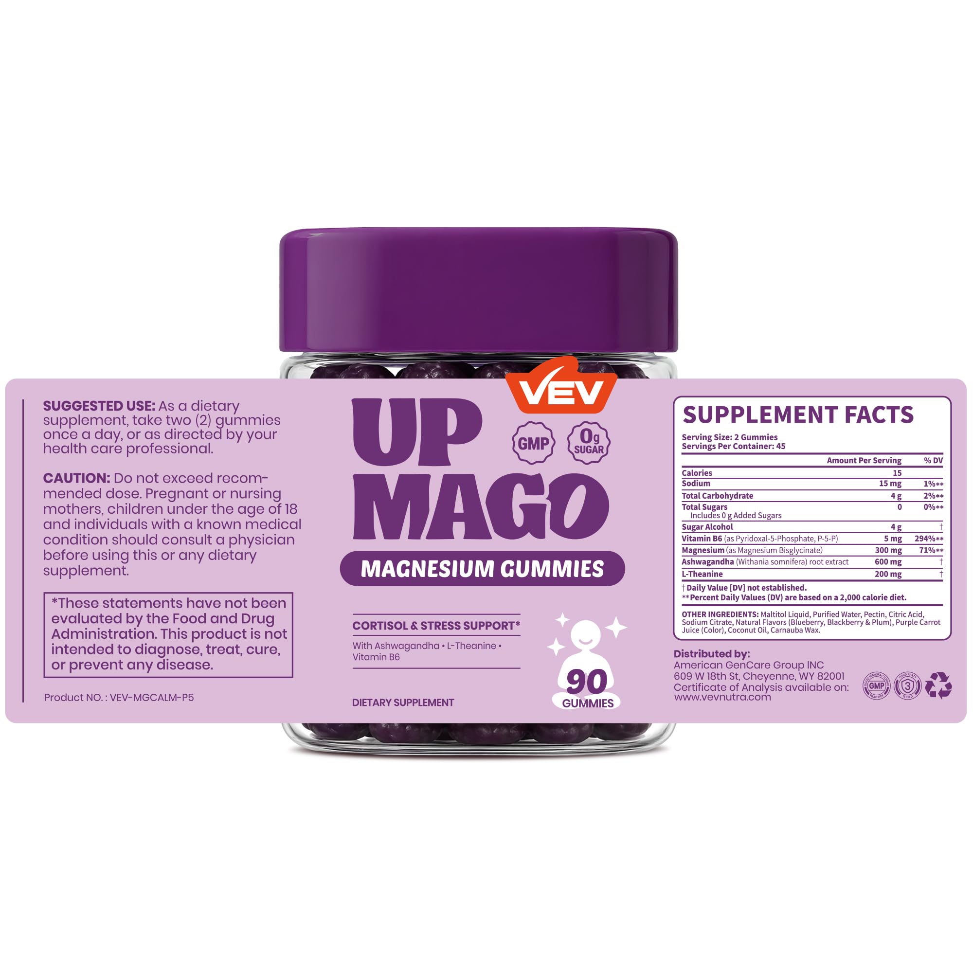 VEV UPMAGO Magnesium Bisglycinate Gummies, 90 Gummie — Amazon image 9