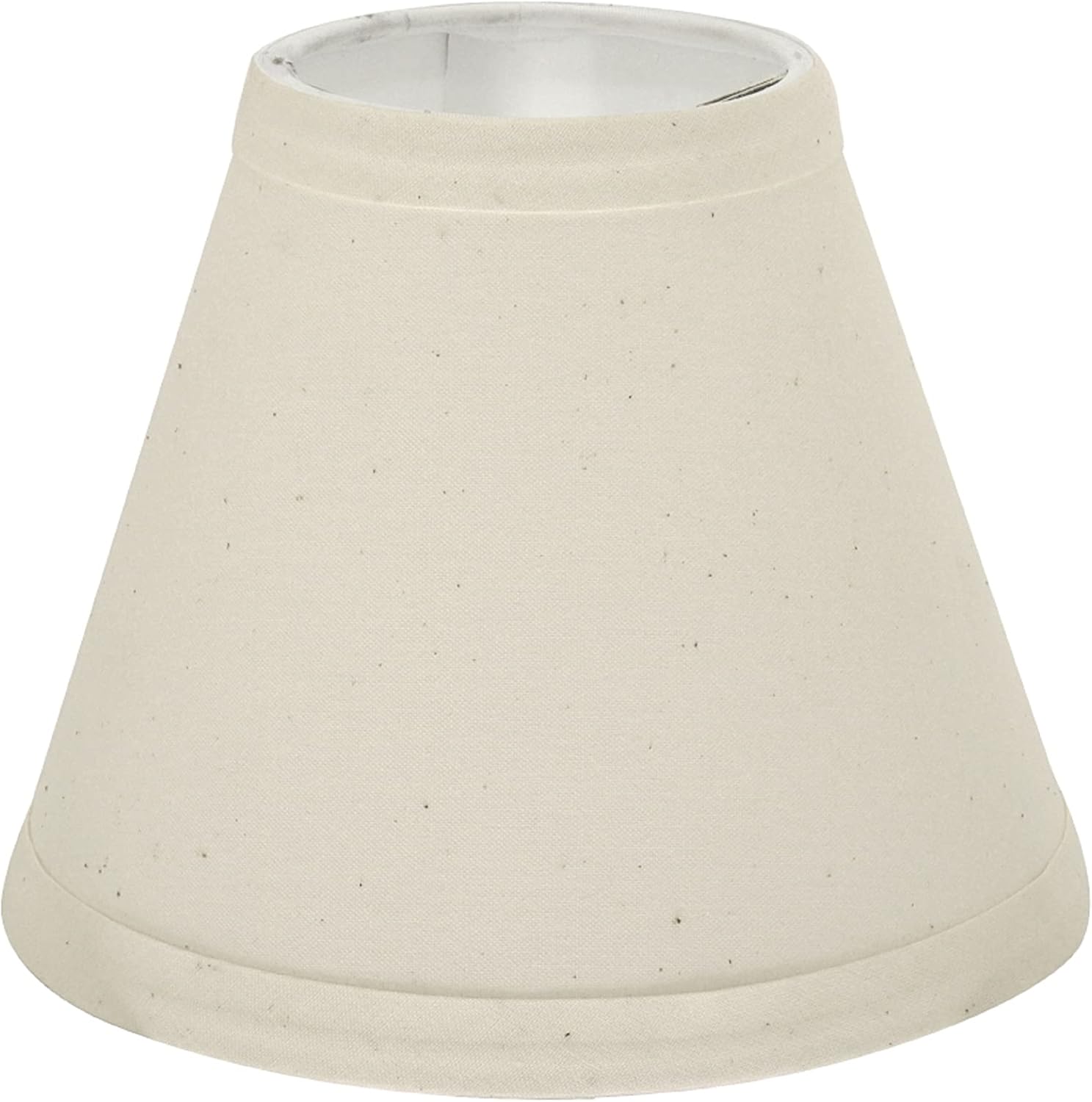 Aspen Creative 32118-5A Small Hardback Empire Shape Chandelier Clip-On Lamp Shade Set (5 Pack), Transitional Design In Off White, 6 inch Bottom Width (3" x 6" x 5")
