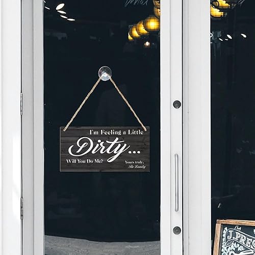 Miniatura 6 de Letrero de madera con texto en inglés "I'M Feeling A Little Dirty Will You Do Me Laundry Laundry Laundry - Letrero decorativo de madera para patio,
