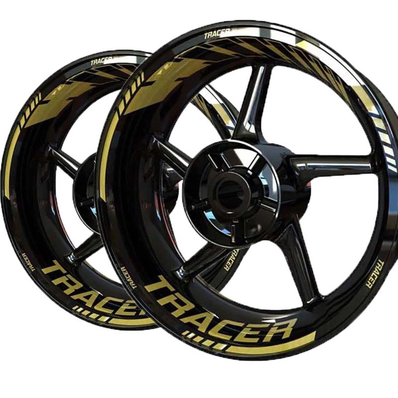 Reflektierender Aufkleber Für Vorder- Und Hinterrad Von Motorrädern, Felgenaufkleber, Dekoratives Reifenaufkleber-Set Für Tracer 9 Gt 900 700(Style 10)