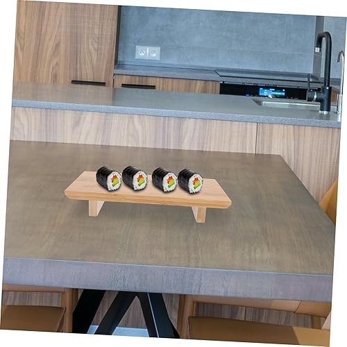 Miniatura 7 de Plato de sushi Dim Sum Bandeja de condimentos Bandeja de madera Plato de melamina Platos de sushi Japonés Bandeja de aperitivos Bandeja de Sushi