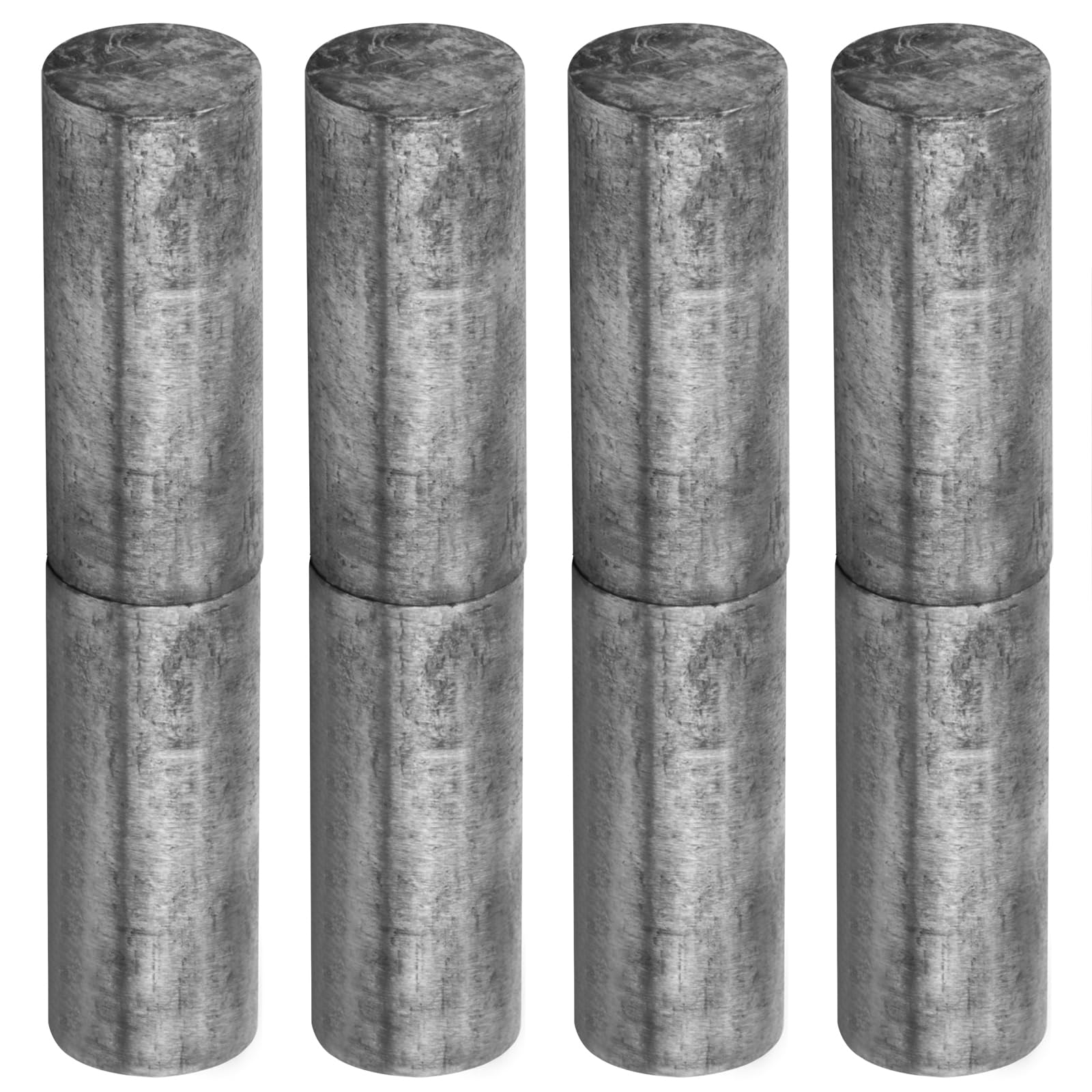 4 Pack 5-1/8" x 1" Weldable Barrel Hinges, Heavy Duty Weld On Bullet Hinges for Trailer Ramp Door, Metal Gate, Carbon Steel