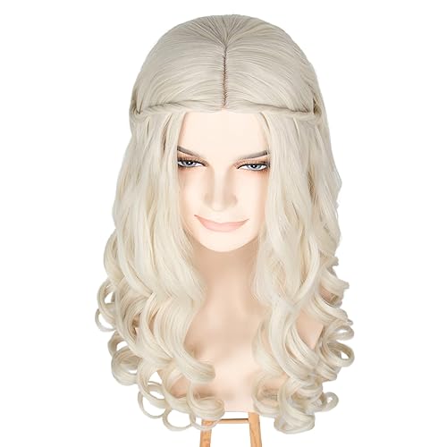 Miniatura 3 de Peluca larga rubia rizada para disfraz de Halloween cosplay para adultos y niños de Miss U Hair