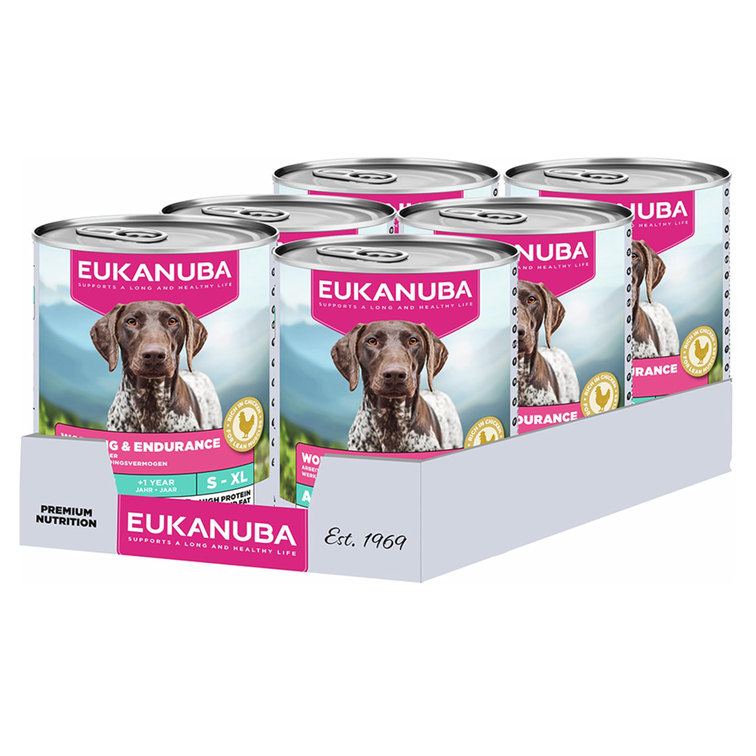 Eukanuba Adult Working & Endurance Wet Dog Food Chicken 6 x 400g