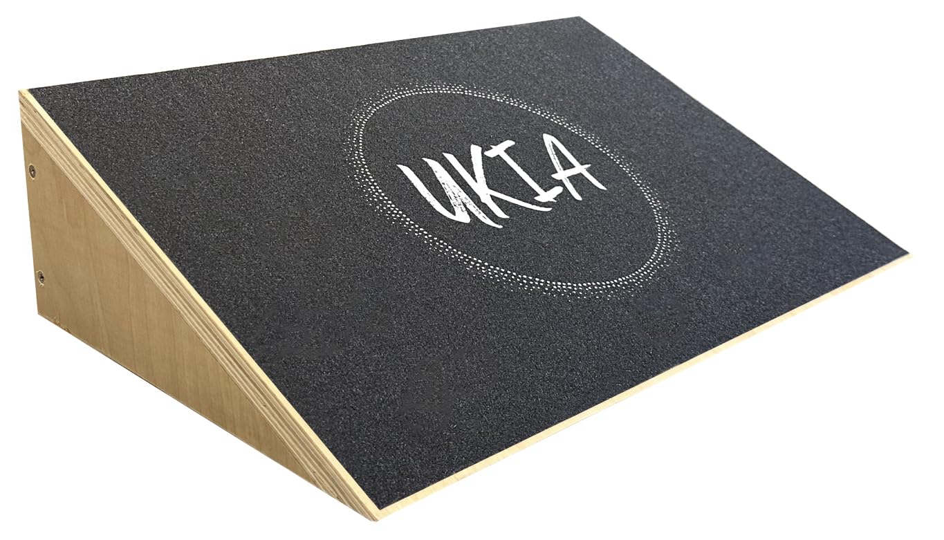UKIA Slant Board for Squats - Slant Board Squat Wedge for Calf Stretching - Non-Slip 25 Degree Incline Knees Over Toes Weightlifting Equipment to Improve Athletic Performance