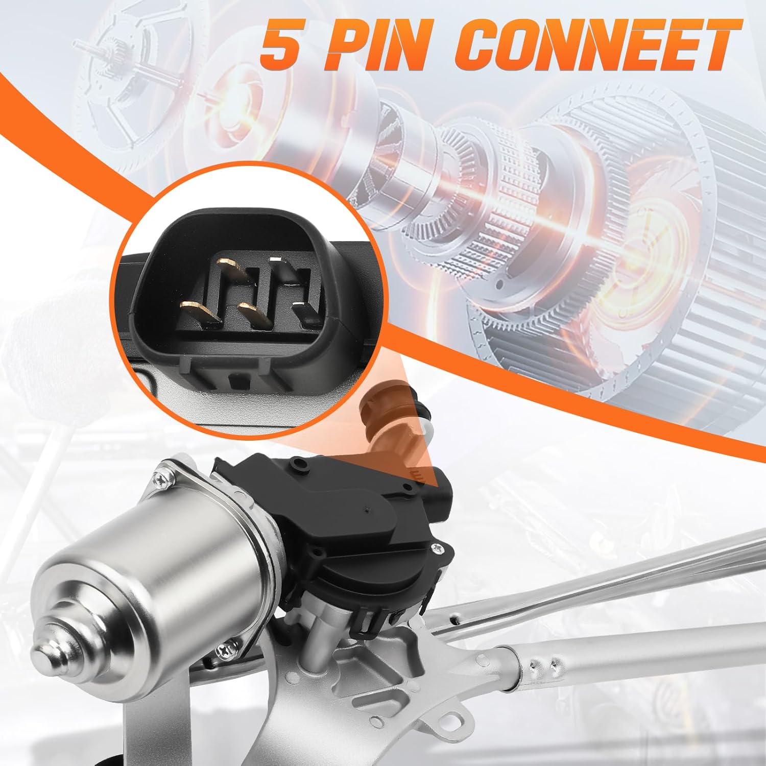 602-431AS Front Windshield Wiper Motor and Linkage Assembly Compatible with Toyota Rav4 2006-2014# 851500R011, 8515042150