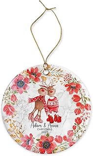 2022 Christmas ornament Personalised Christmas ornament, Christmas ornament, Custom name Christmas ornament, Christmas tree decoration, Christmas ornament, Gift for men and women (Ceramic)