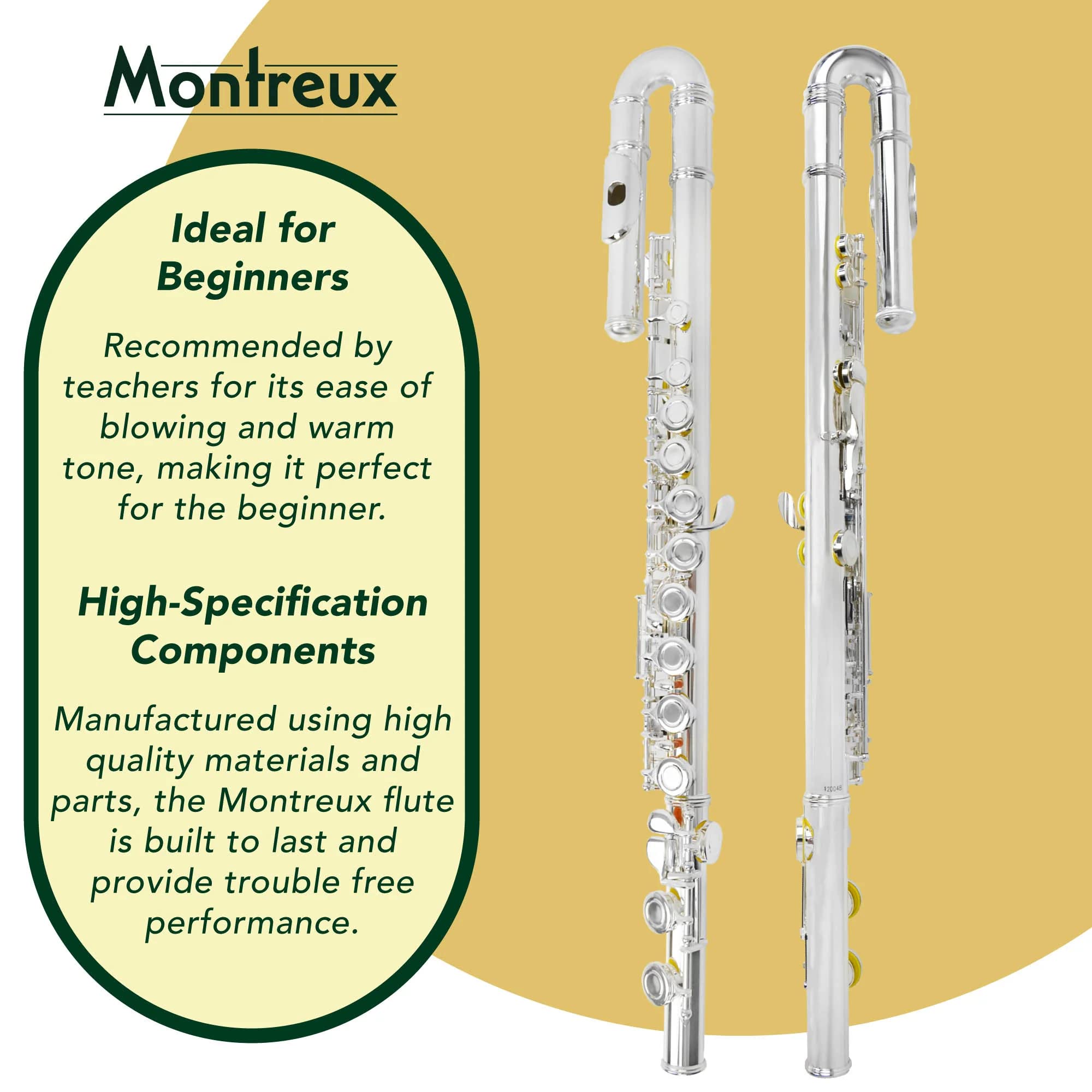 Montreux Sonata FLU701 Querflöte mit gebogenem Kopfstück