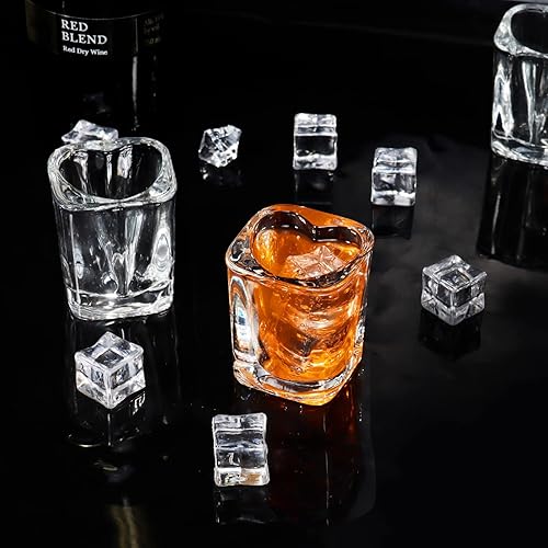 Miniatura 5 de mwellewm Lindos vasos de chupito para mujer, juegos de 6 vasos de chupito en forma de corazón, vasos de tequila, vaso de chupito de espresso, vasos