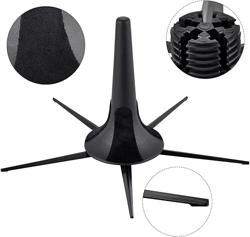 Miniatura 3 de EASTROCK Soporte portátil de metal para trompeta con 5 patas, plegable, desmontable, soporte para trompeta, patas de metal estables para trompeta,