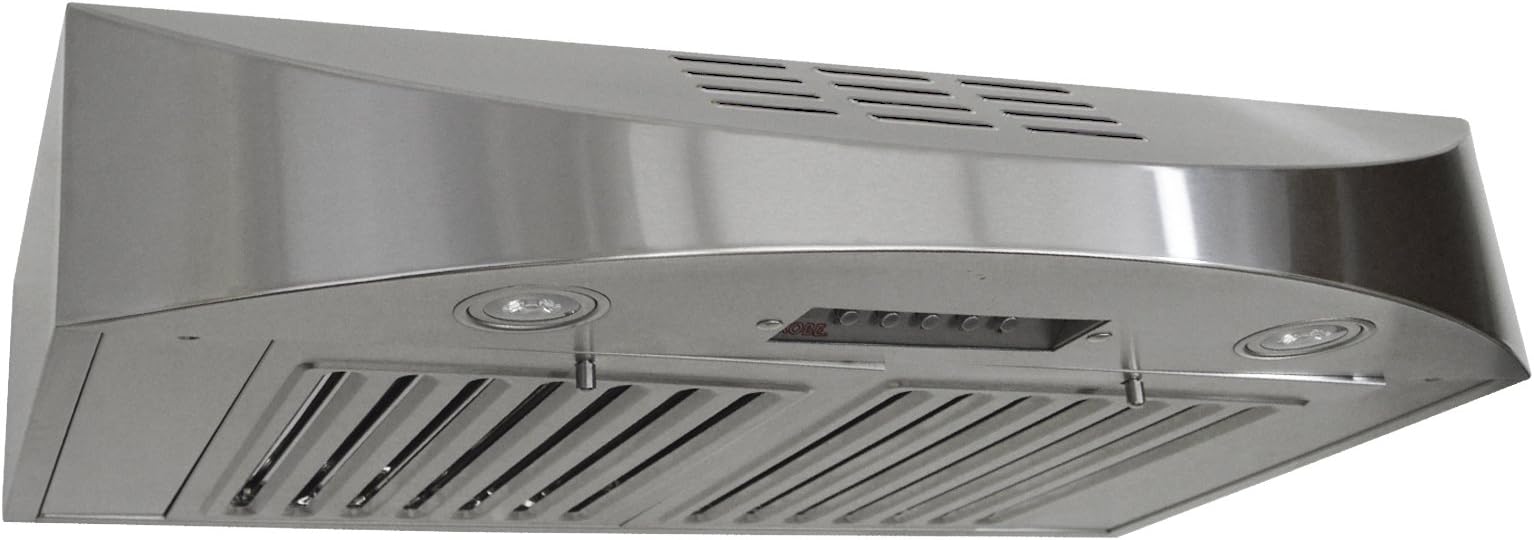 KOBE CHX3830SQBD-3 Brillia 30-inch Ductless Under Cabinet Range Hood, 3-Speed, 400 CFM, LED Lights, Baffle Filters