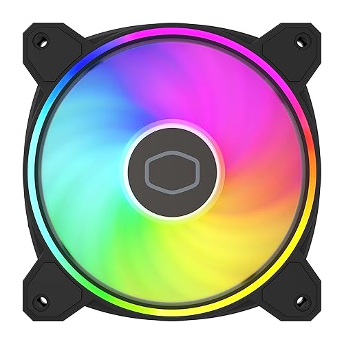 Miniatura 13 de Cooler Master Funda MF120 Halo  Enfriador de líquido  Ventilador de aire fresco, ventilador de 4.724 in, anillos aRGB de doble bucle, PWM dinámico