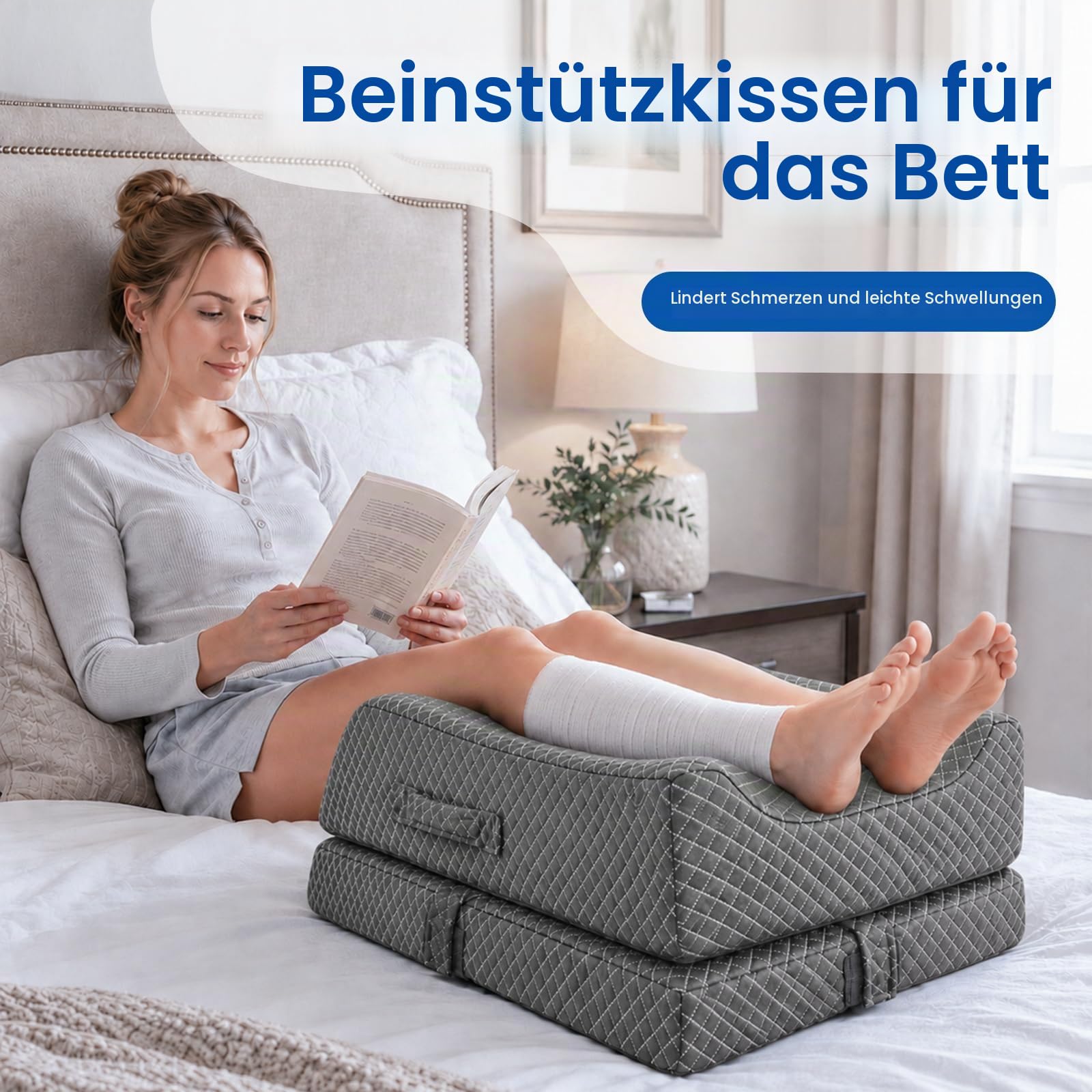 Agrish Kühlendes Doppel-Beinhochlagerungskissen