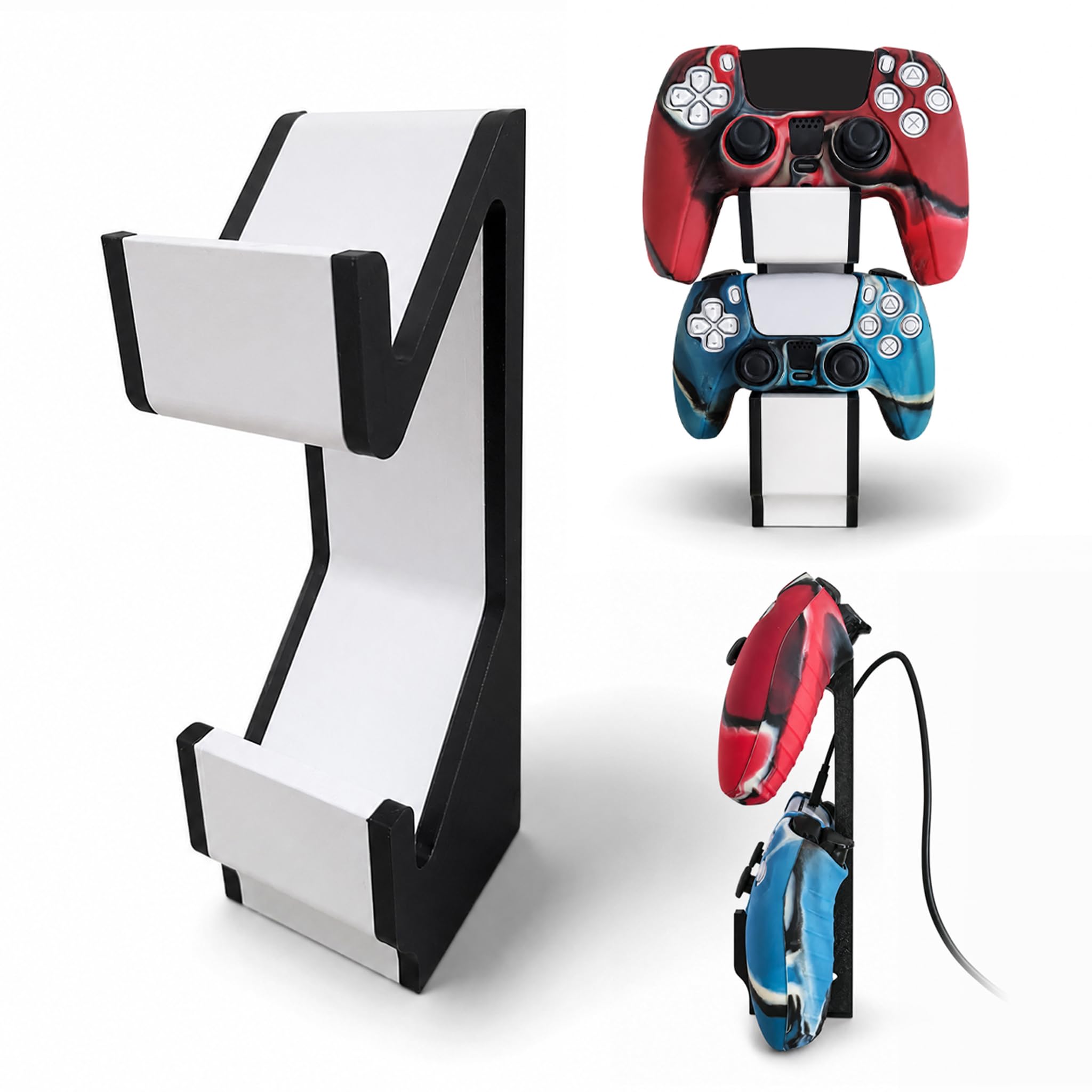 Double Controller Stand for Desk Xbox Controller Stand | Gamepad & Gaming PS5 Setup Accessory | Compatible with Xbox ONE, PS5, PS4, PC, Steelseries-image-18