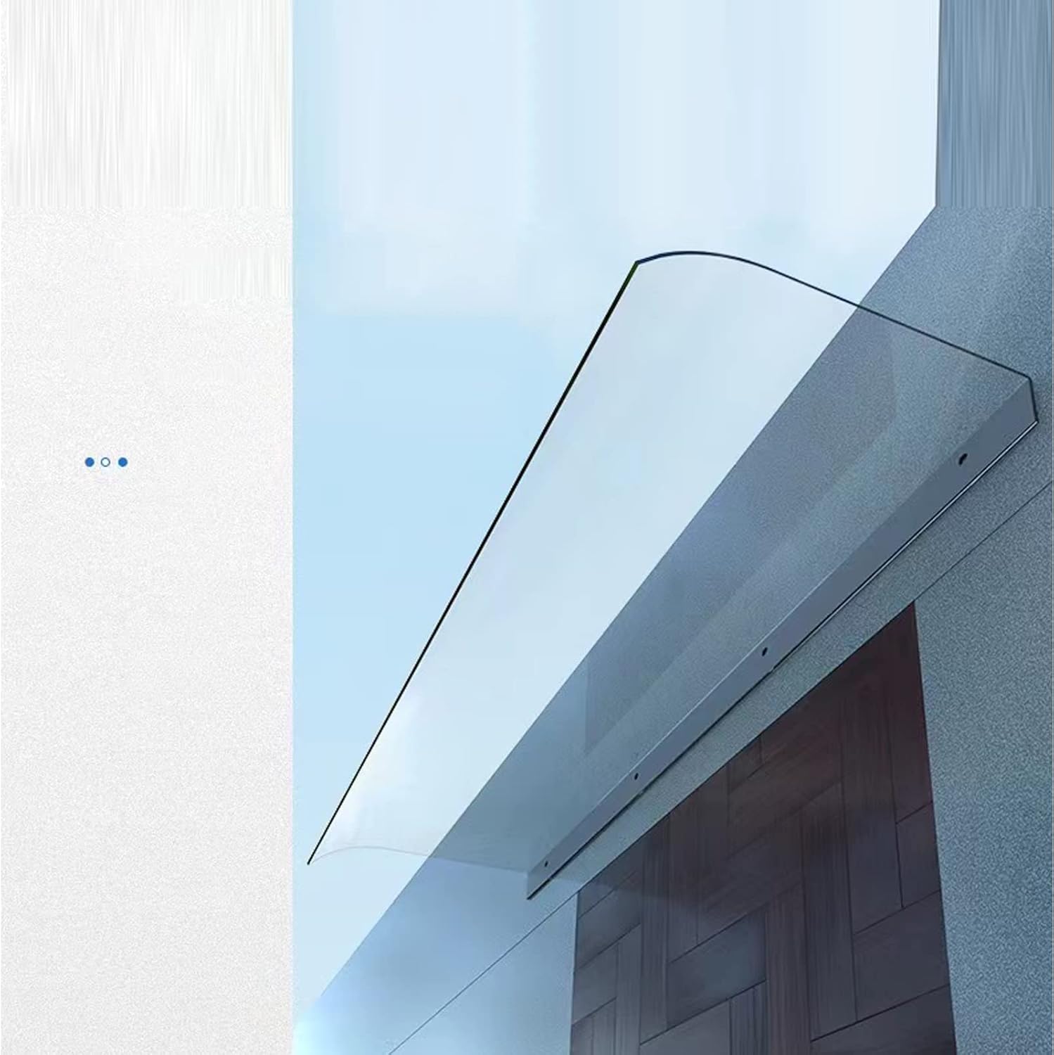 Front Door Canopy Outdoor Awning Invisible Window Rain Shelter Cover,Porch Awning Sun Shelter Outdoor Garden Canopy Thick 3.5 Mm Rain Canopy Uv Rain Snow Protection (40x130cm/16 x51)
