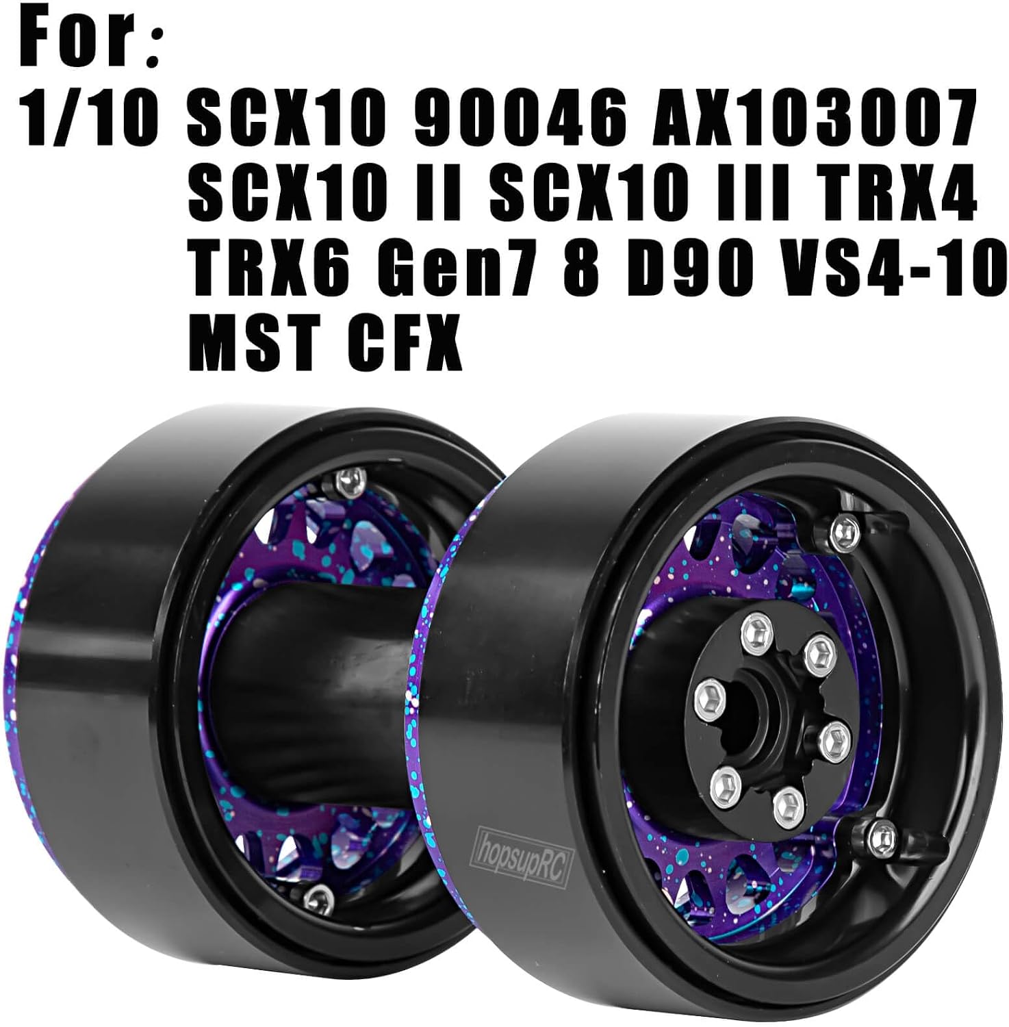 RC 1.9 Dually Beadlock RC Wheel Rim for 1/10 SCX10 90046 AXI03007 TRX4 TRX6 VS4-10 Gen7 Gen8 MST CFX D90 RC Crawler,Aluminum 1.9 Dually Beadlock Wheels Rims w/Adjustable Offset (4PCS) Colour