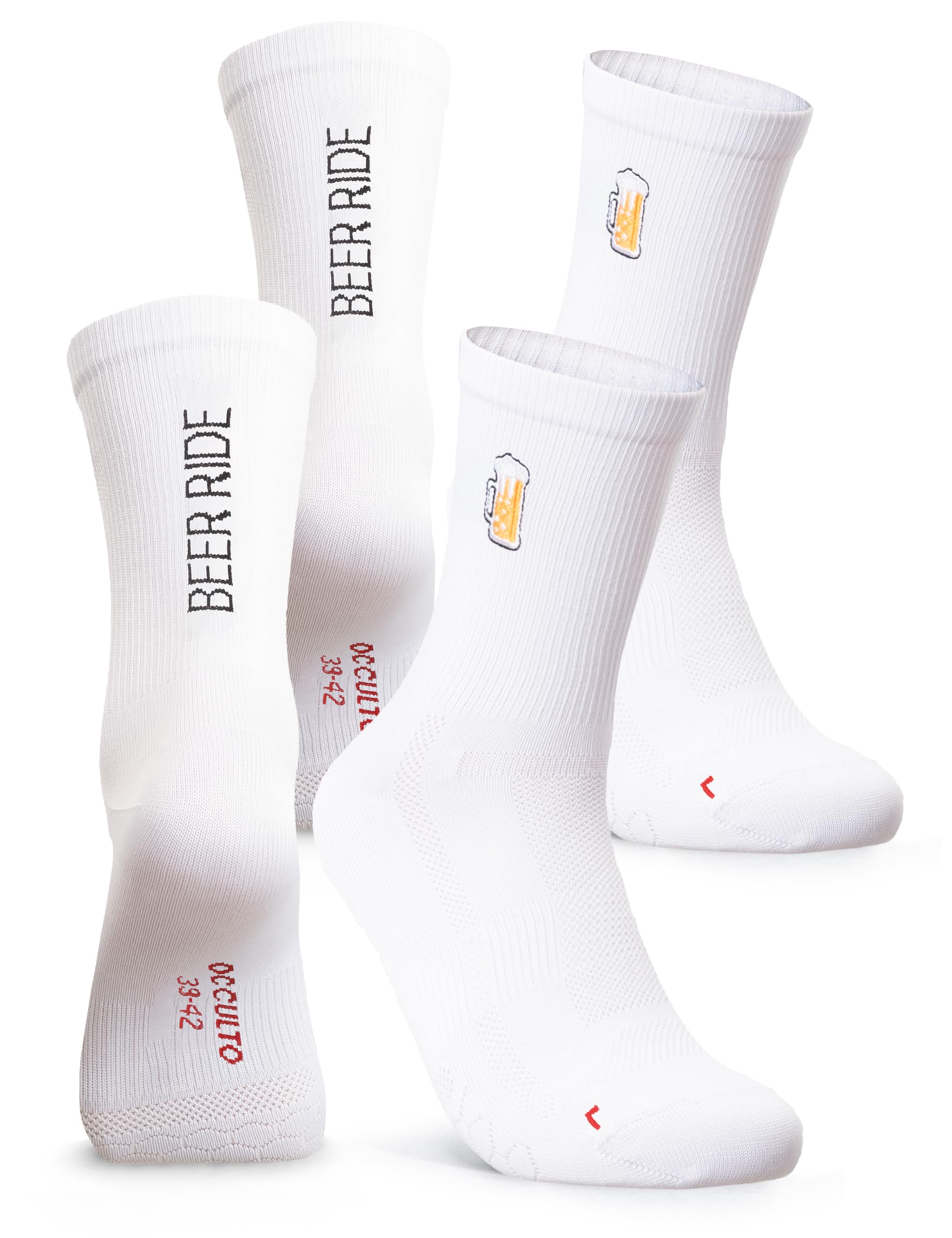 Occulto Herren & Damen Motiv Rennradsocken 2er Pack (Modell: Mathieu), Fahrradsocken