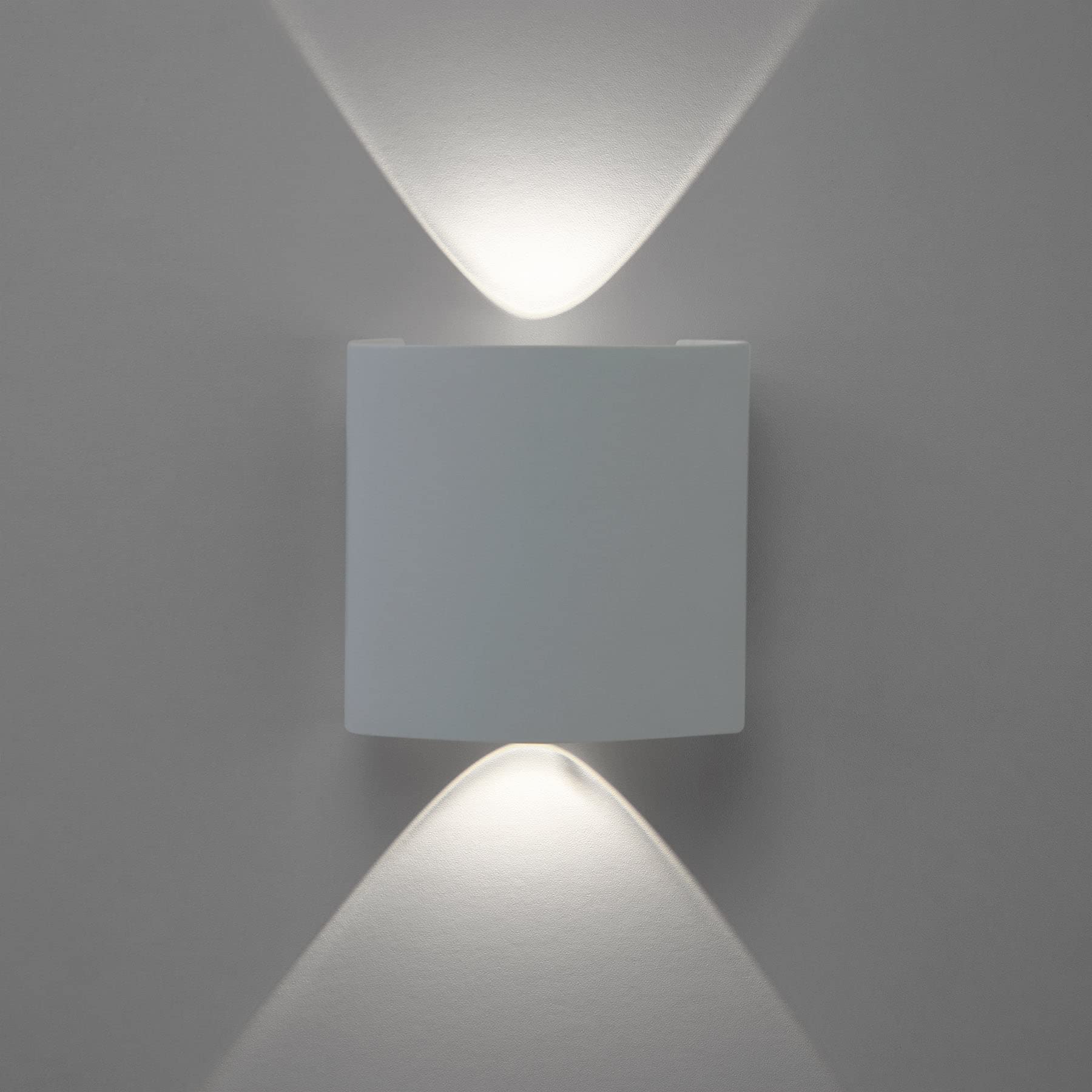 G.W.S® 2W White Modern LED Sconce IP54 Indoor/Outdoor Up and Down Wall Light Cool White 6000K (WL-T2-CW)