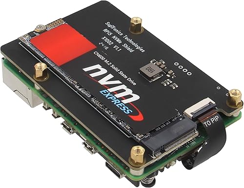 Geekworm X1002 PCIe a M.2 HAT NVMe SSD PIP PCIe Placa inferior periférica para Raspberry Pi 5 Soporte M.2 2230/2242/2260/2280 SSD