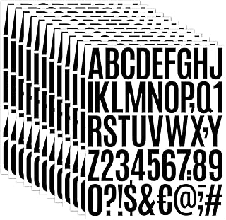 1000 Pcs Waterproof 2" Vinyl Alphabet & Number Stickers - Self-Adhesive for Mailboxes, Windows, Doors, Signs, Vehicles & More, Black