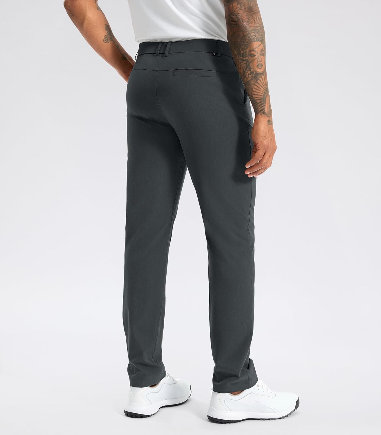 Soothfeel Mens Golf Pants Classic Fit Stretch Work Dress Pants 30"/32"/34" Quick Dry Lightweight Casual Trousers with Pockets - Image 2