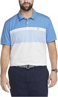 IZOD Men's Big and Tall Advantage Performance Short Sleeve Colorblock Polo (Discontinued)