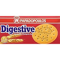 Papadopulos Digestive, Biscotti A Base Di Farina Di Frumento Integrale, Molto Versatili, Gustali A Colazione O In Ogni Momento, Adatti Anche Per Ricette Più Complesse Come Torte E Dessert, 250 Grammo