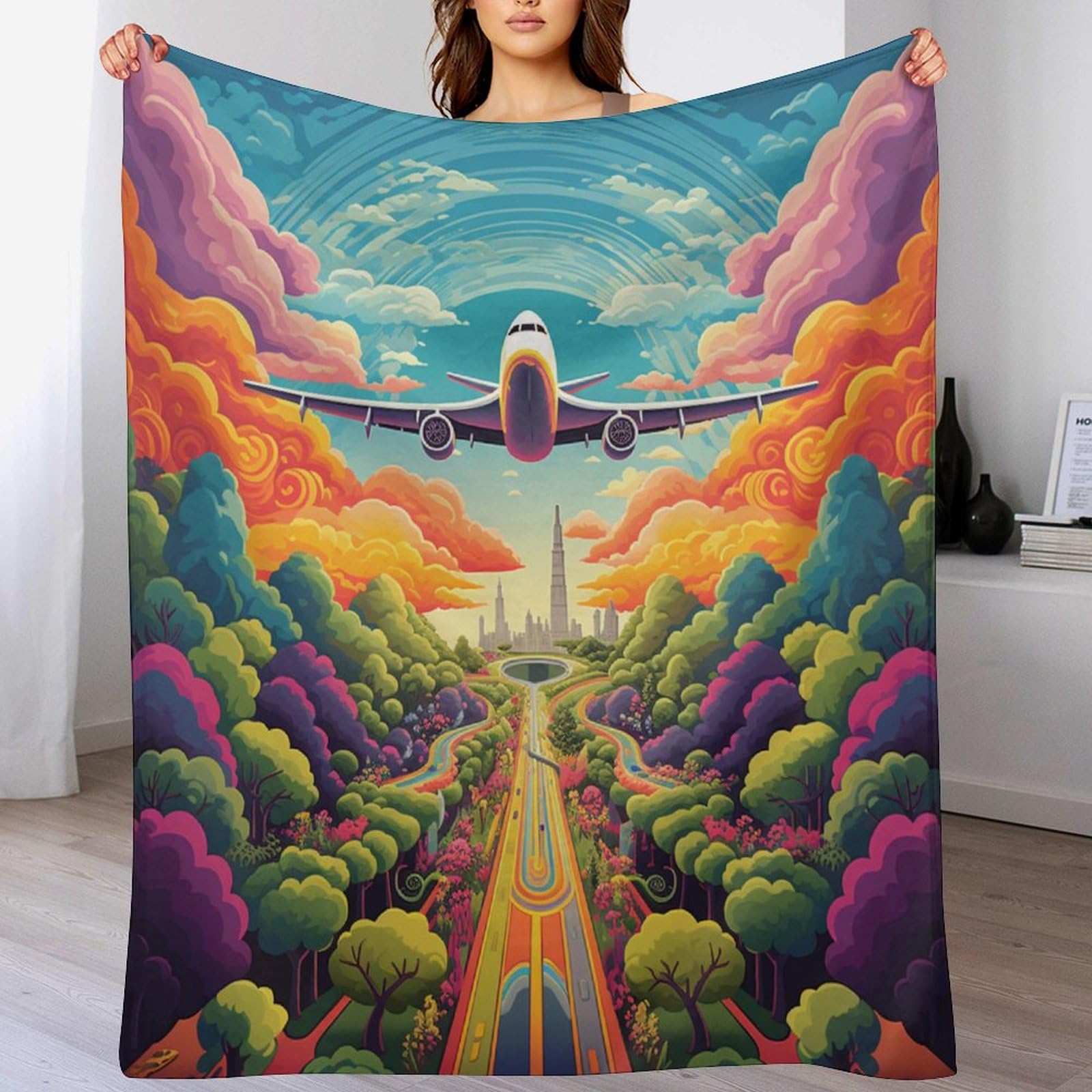 Couverture en lit épaisse douce et résistante aux lavages sans décoloration