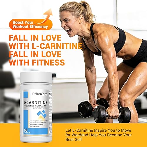 Miniatura 4 de DrBioCare Suplemento de probióticos de L-carnitina, contiene L-carnitina, probióticos, café verde en polvo, extracto de yerha mate, extracto de
