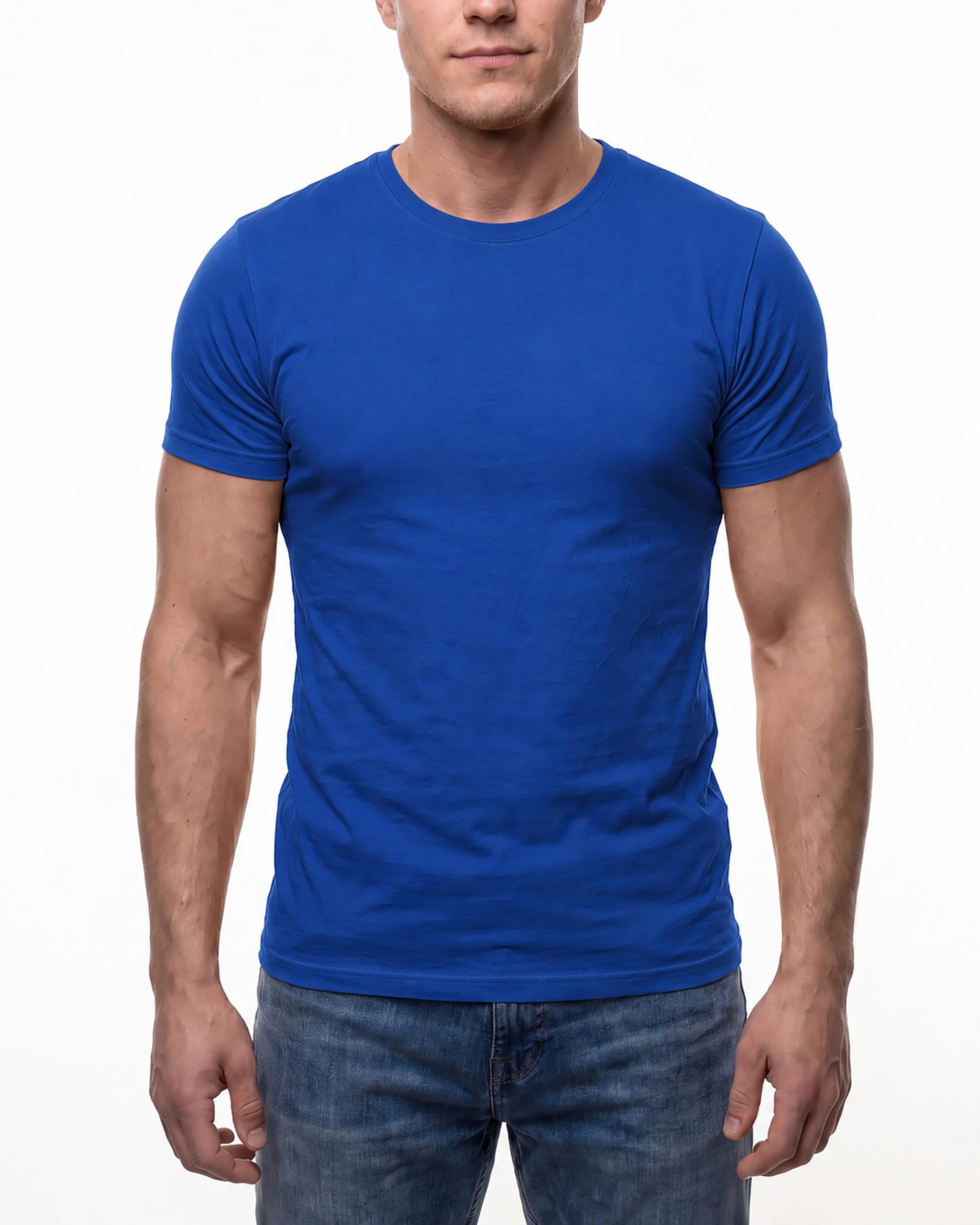 Herren T-Shirt 5er Pack - Basic Shirts aus 100% Baumwolle in Regular Fit mit Rundhals bis 5XL - Atmungsaktiv, formstabil und weich - Ideal als Arbeitsshirt, Unterziehshirt oder Freizeitshirt