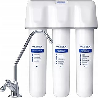 AQUAPHOR Crystal A (Crystal A) Untertischwasserfiltersystem mit separatem Wasserhahn (tragbarer Wasserdurchflussfilter)