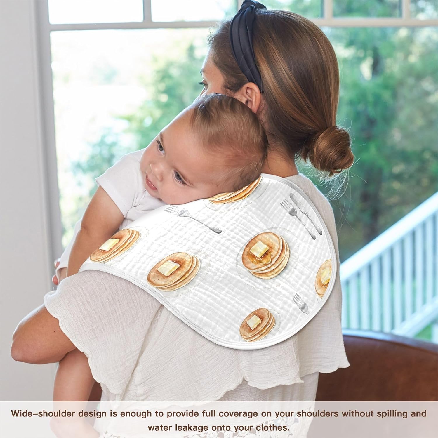 vvfelixl Butter Pan Cake Burp Cloths for Baby Boy Girls Baby Washcloths Burp Rags 1 Pack