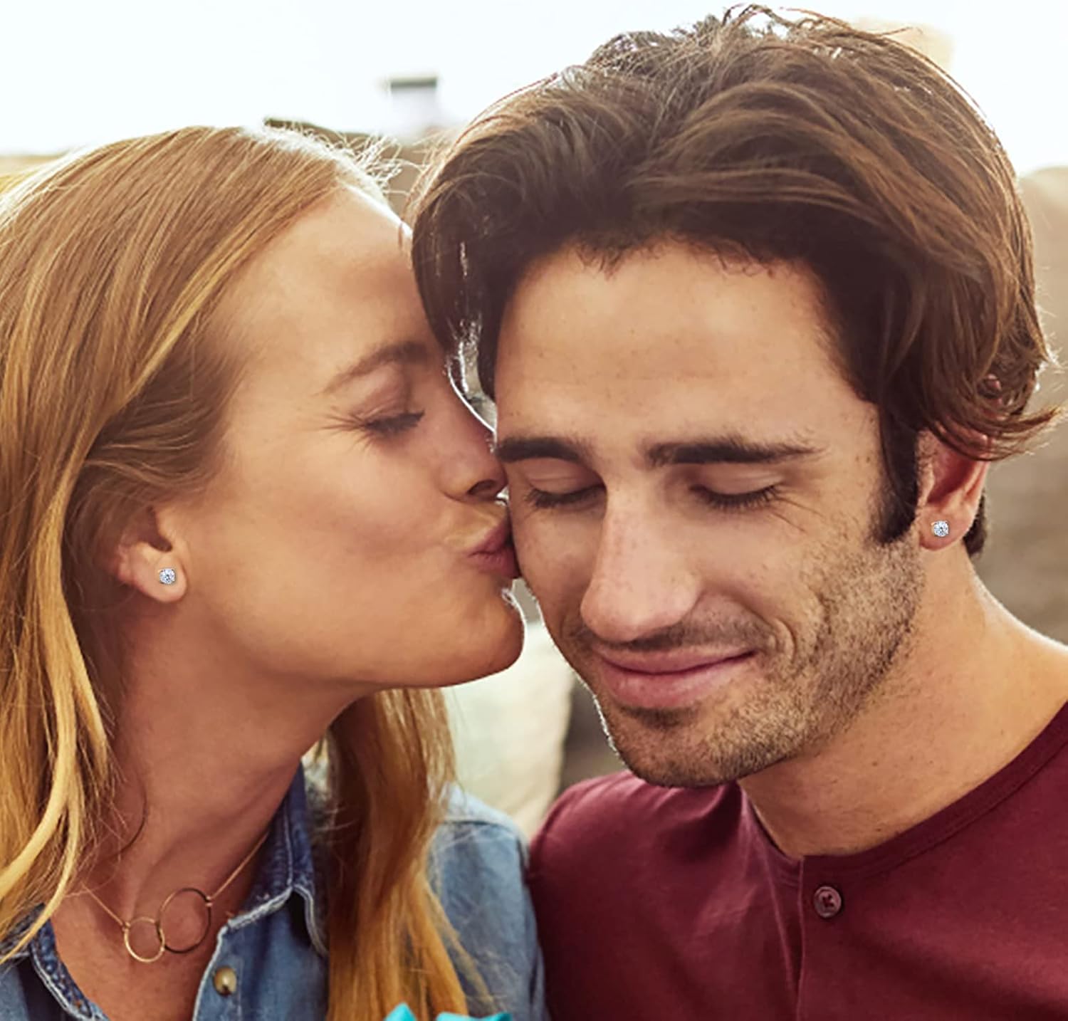 BREN Moissanite Earrings S925 Sterling Silver Imitation Diamond Earrings 18k White Gold Moissanite Earrings for Men D Color Brilliant Round Cut Moissanite Stud Earrings for Women - Image 6