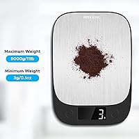 Vista 5 de MPBEKING Báscula digital de alimentos, báscula de cocina, peso gramos y onzas para pérdida de peso, cocinar, hornear, 3 g0.1 oz, básculas