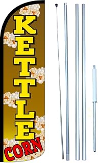 Generic Kettle Corn Swooper Windless Flag Kit (full sleeve) 3ft X 11.5ft Flag by EZ Flags