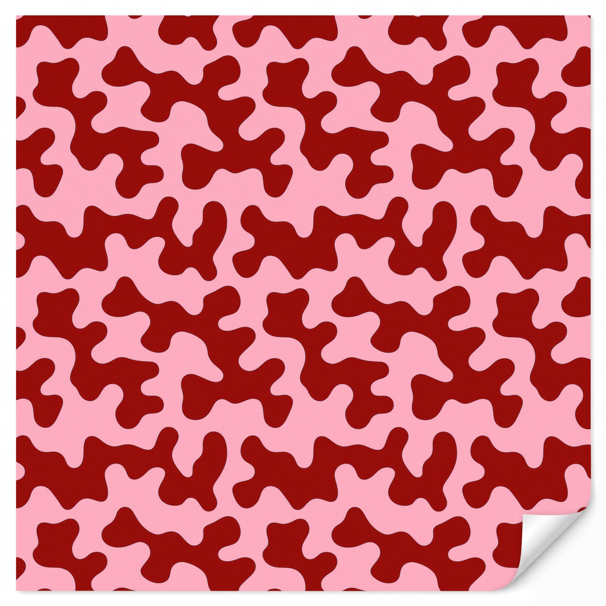 Papel Pintado Vinilico 300x300 cm Primera Calidad Papeles Pintados De Pared Pour Salon Dormitorio Decorativo Wallpaper Cocina Moderno - Abstracto - Rojo