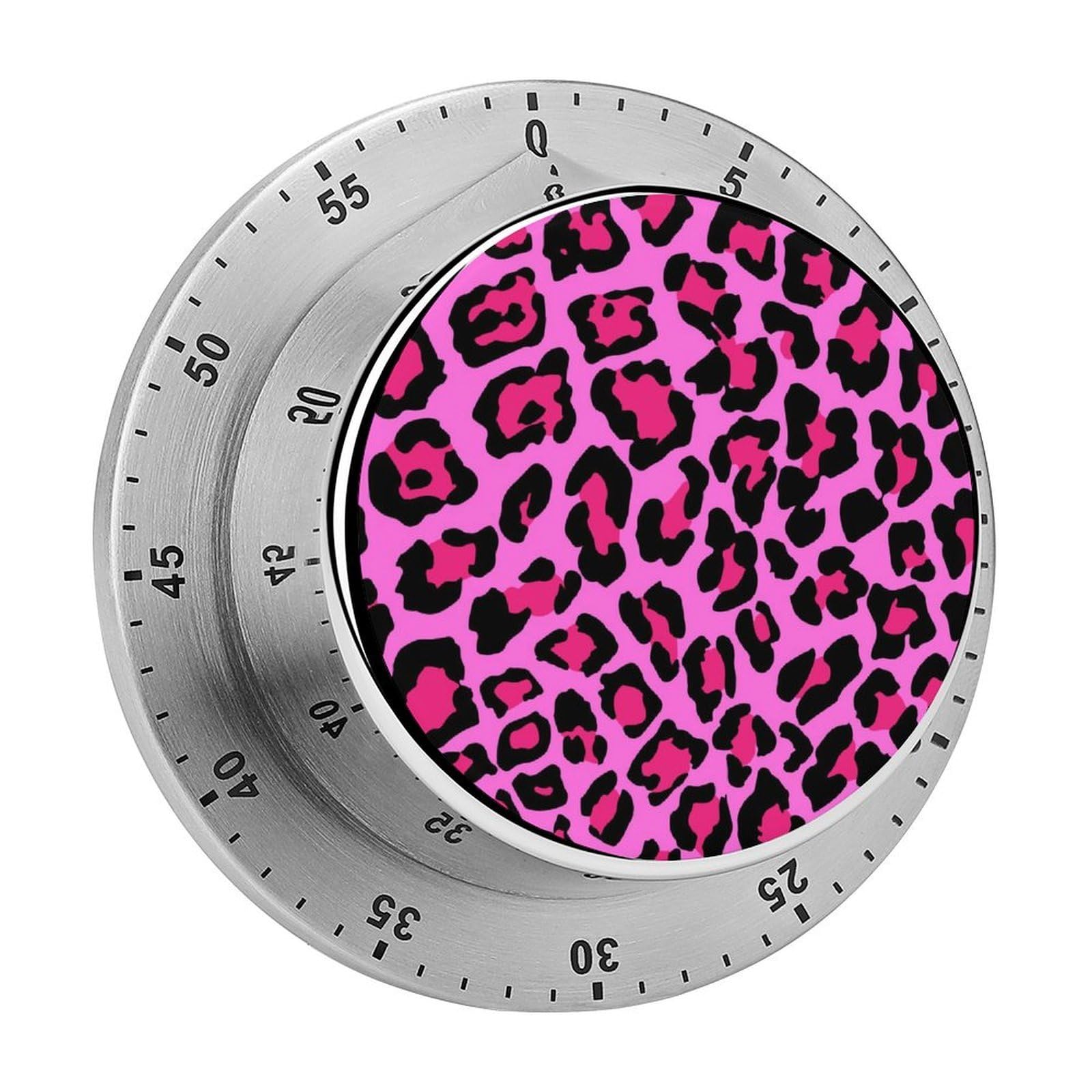 Leopard Print Pattern Mechanical Rotary Timer, Used for Daily Timing