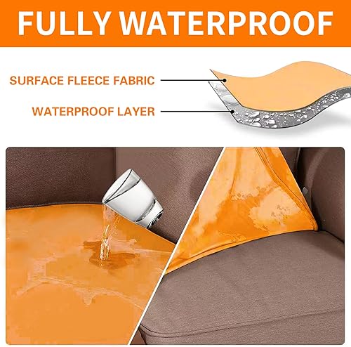 Miniatura 3 de Funda de cojín impermeable para sofá  Funda de cojín altamente elástica en forma de T  Funda de cojín de terciopelo suave para sofá  Funda de cojín